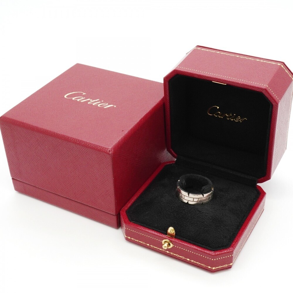 Cartier Tank Française Ring, 18K White Gold, Size 60, Men's - Picture 7 of 8